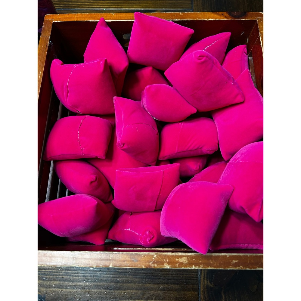 Hot Pink Velvet Jewelry Display Pillows for Watches Bracelets Lot of 40